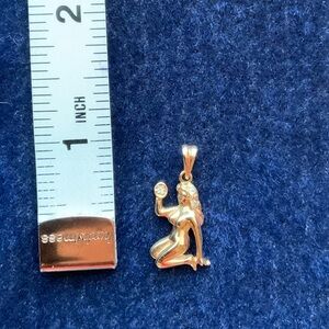 14 karat gold Virgo necklace